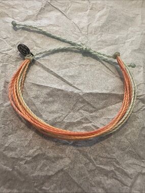 NWOT Pura Vida Multistrand Pastel Cord Bracelet - Mint & Peach